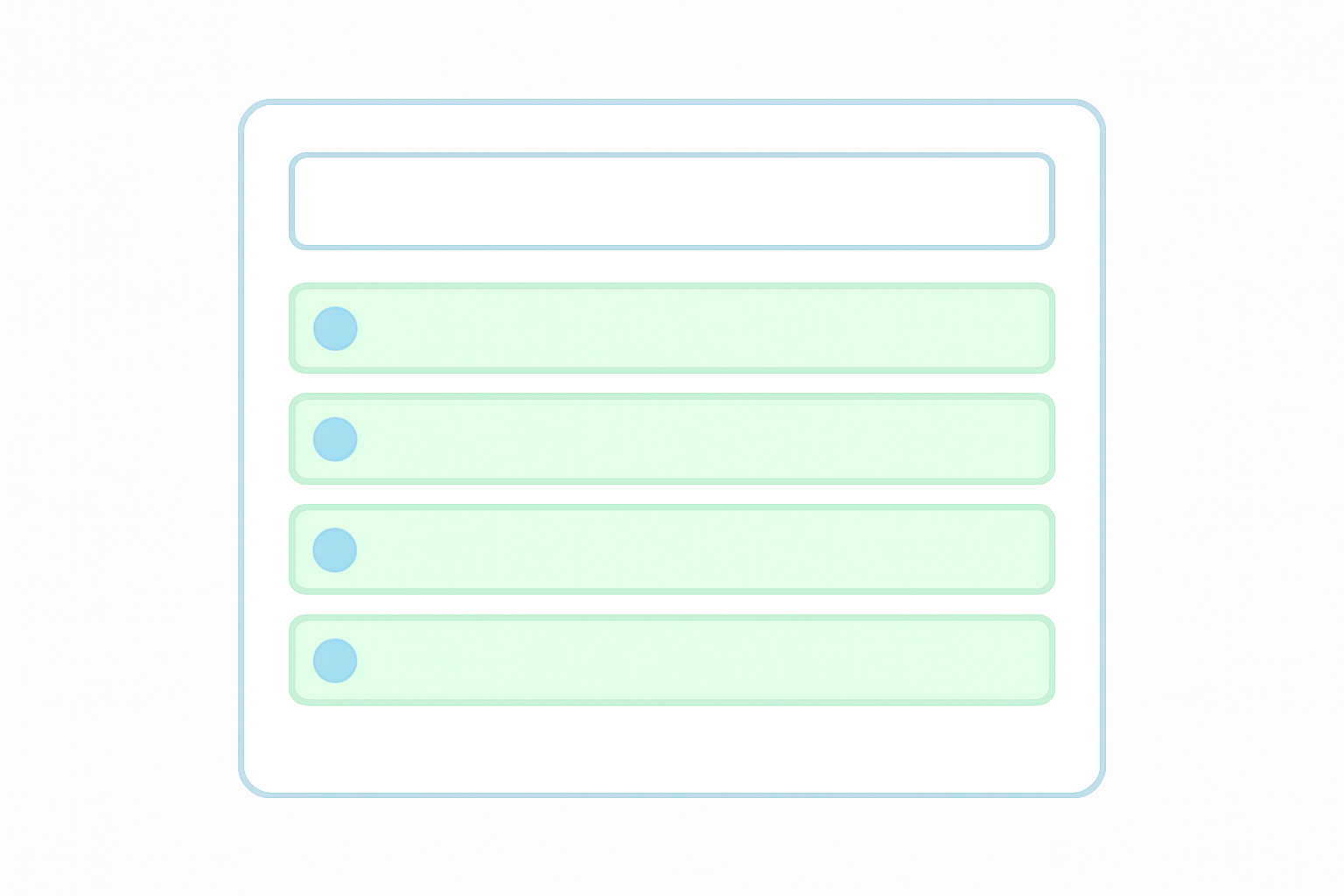 サジェストリストを表す簡易UI画像