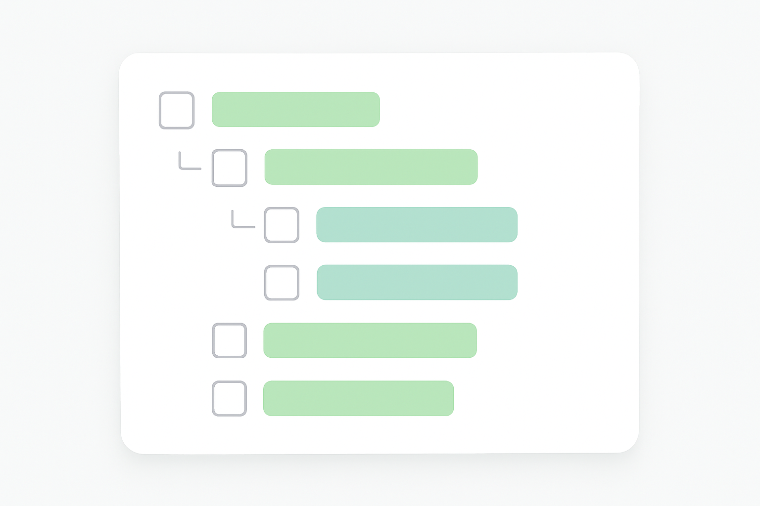ツリー表示を表す簡易UI画像